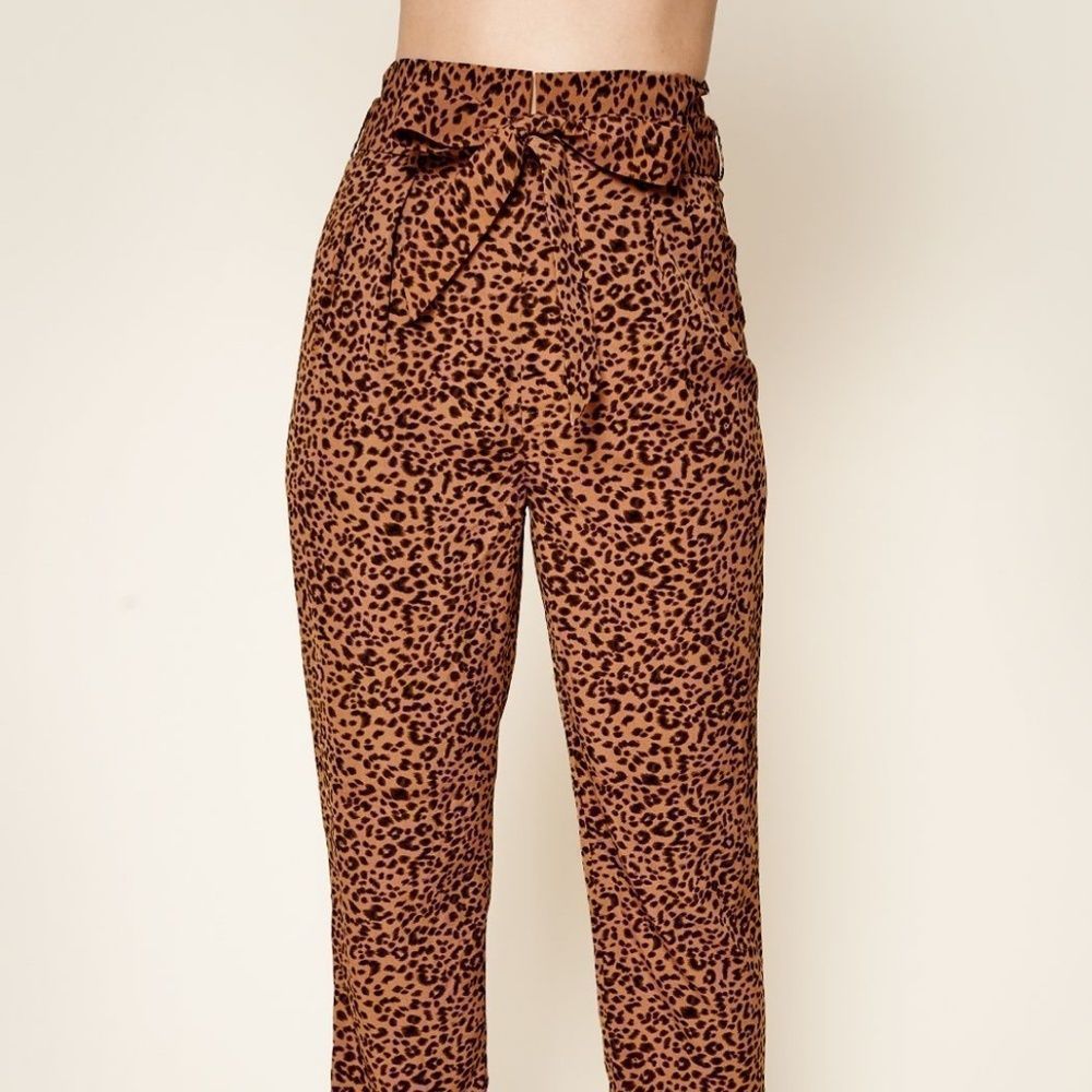 **SOLD OUT**Sugar Lips Can't Be Tamed Leopard Print High Waisted Pants - Picture 5 of 7